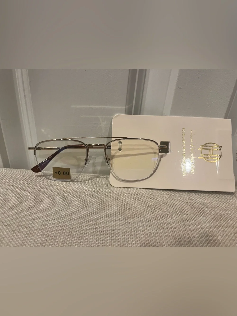 NWT House of Harlow 1960 Women's  Blue-Light Blocking Glasses - Gold Frame